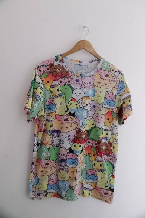 Vintage Shein kids QTfun colourful mens medium tees