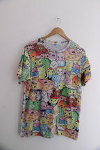 Vintage Shein kids QTfun colourful mens medium tees
