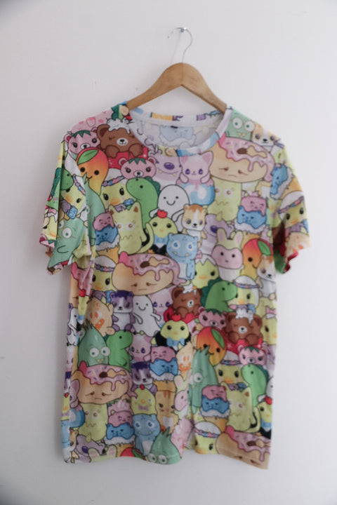 Vintage Shein kids QTfun colourful mens medium tees
