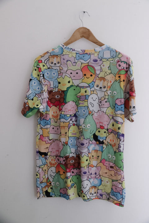 Vintage Shein kids QTfun colourful mens medium tees