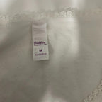 Vintage Tall White Long Sleeve T-Shirt cami women's top in M|L24W17|SKU 5481