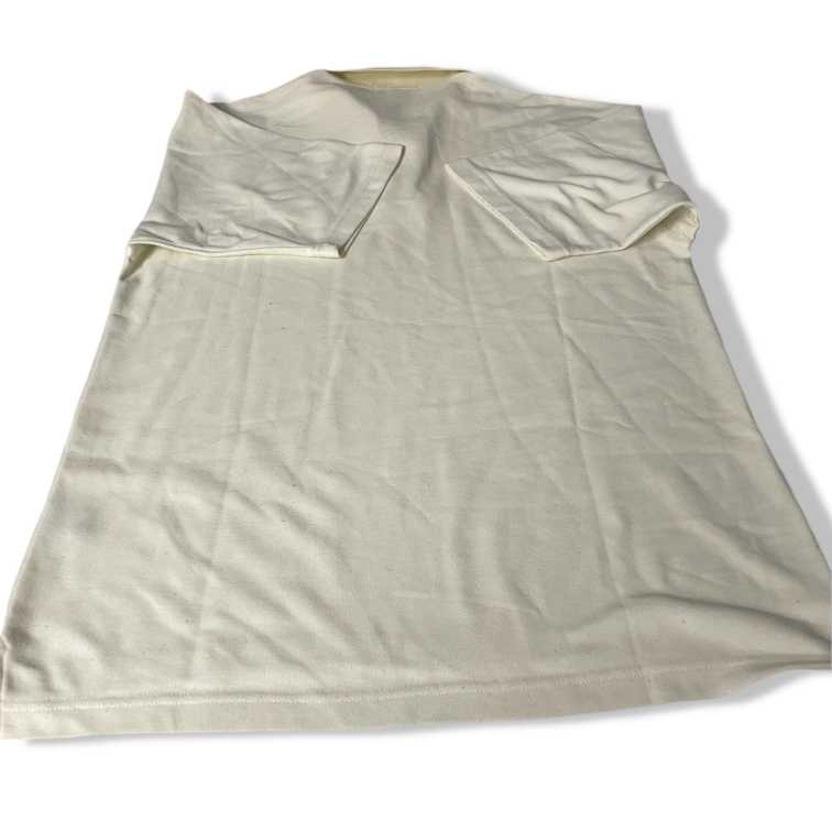 Vintage men Kartel Classic cream The Mill Golf Society Polo Shirt in XL|L33 W22|SKU 5483