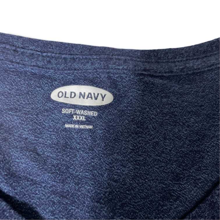 Vintage blue Old Navy Men's Soft Washed V-Neck T-Shirt in 3XL|L31 W26|SKU 5485