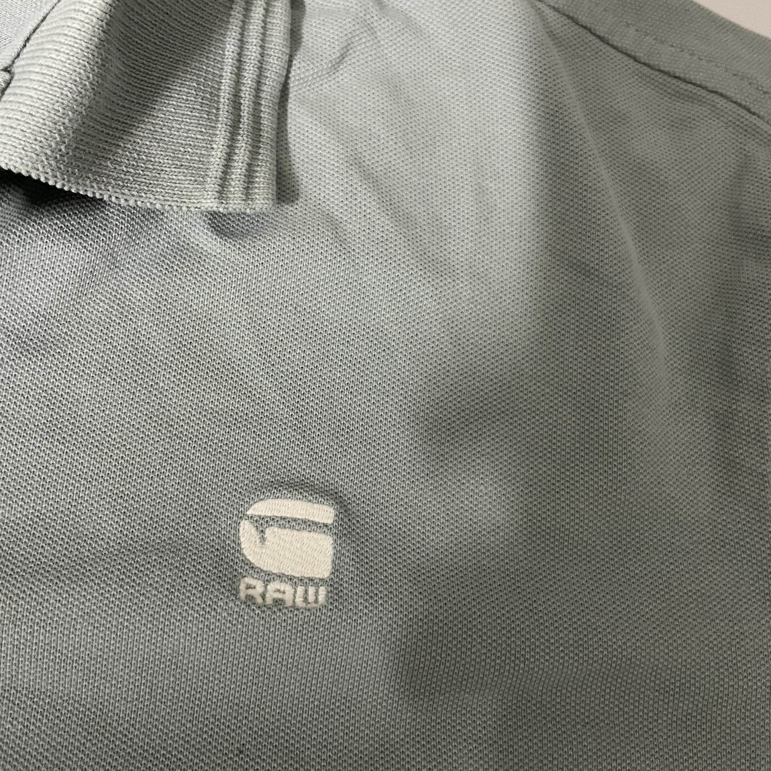 Vintage Mens G-STAR RAW Mint Green DUNDA polo shirt short sleeves in M|L28W19|SKU 5487