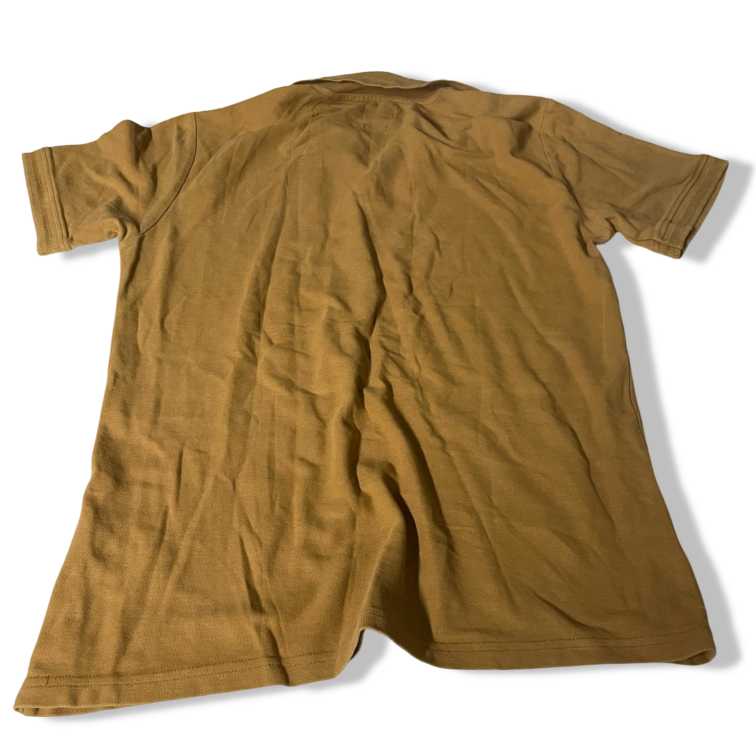 Vintage Men’s Lee Cooper Khaki Olive Green short sleeve regular fit polo shirt in M|L27W19|SKU 5490