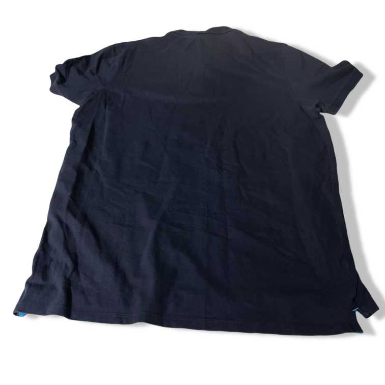 Vintage men Selected Homme navy blue short sleeve  Polo Shirt in XL|L31W20|SKU 5491