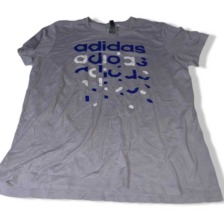 VINTAGE ADIDAS MENS GRAPHIC  GREY COTTON TEES IN XL|L28 W21|SKU 5492