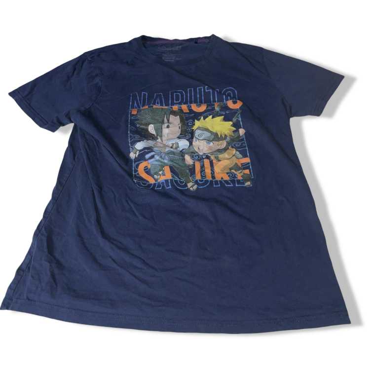 Vintage men Difuzed Naruto Herren Anime Graphic navy blue tee in L|L27 W18|5495
