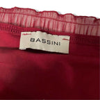 Vintage women Bassini Y2k Red Sheer Top with sequins details  Size L/xl|L23 W18| SKU 5500