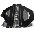 Vintage Y2K Women's  Pause Cafe Black and White Sheer Sequin Shirt in M/L|L25 W17|SKU 5502