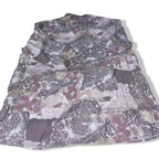 Vintage men purple printed silk 80s / 90s patterned shirt in XL| L34 W22|SKU 5503