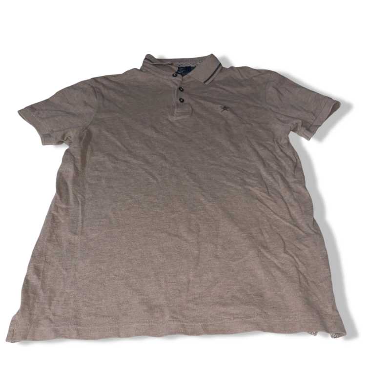 Vintage men Hacket London Classic Men's -jersey polo shirt in light tan brown in M|L28 W19|SKU 5508