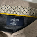 Vintage men Hacket London Classic Men's -jersey polo shirt in light tan brown in M|L28 W19|SKU 5508