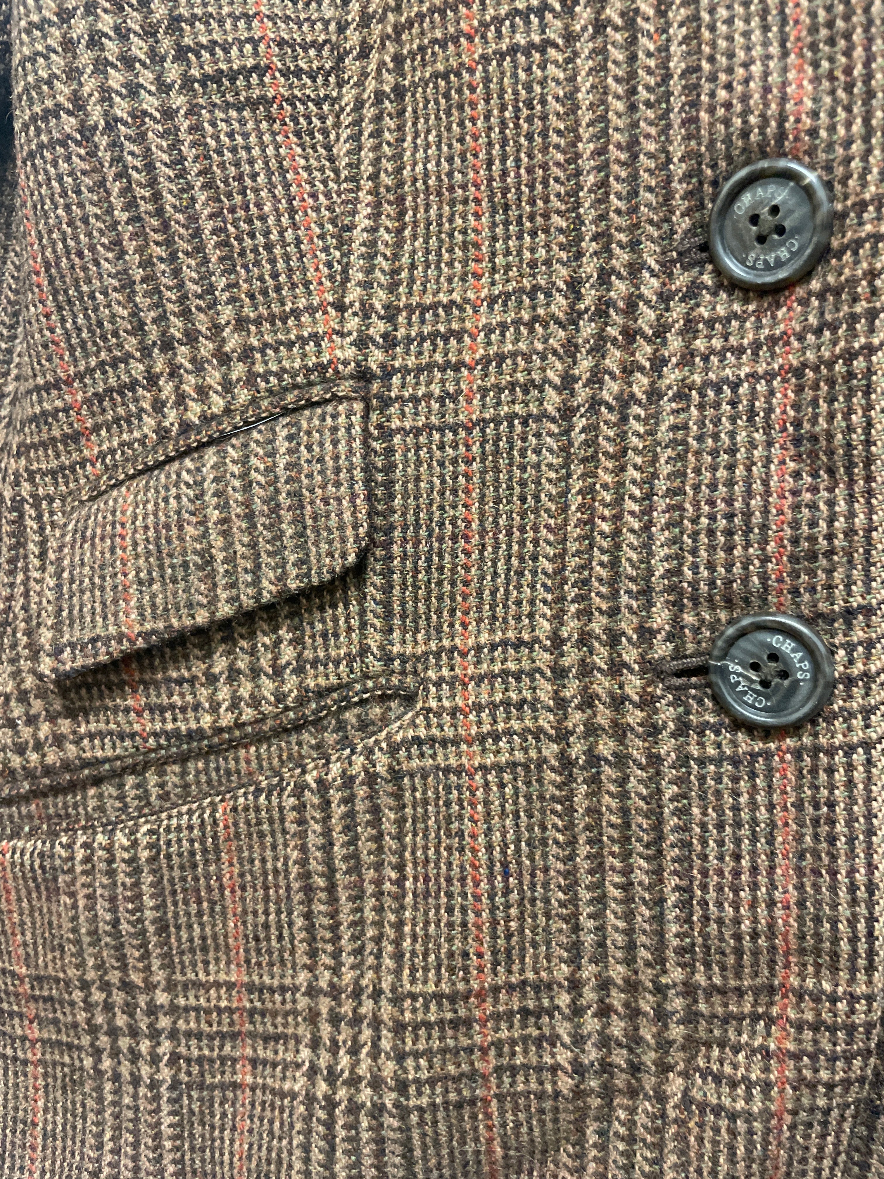Vintage brown checkered chaps men blazers size S