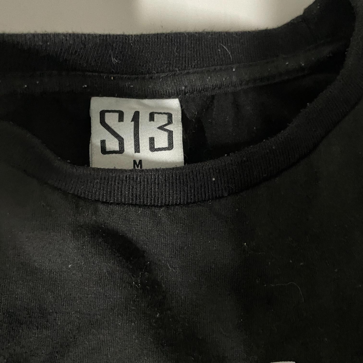 Vintage men S13 Black graphic t shirt in M| L30 W19| SKU 5512