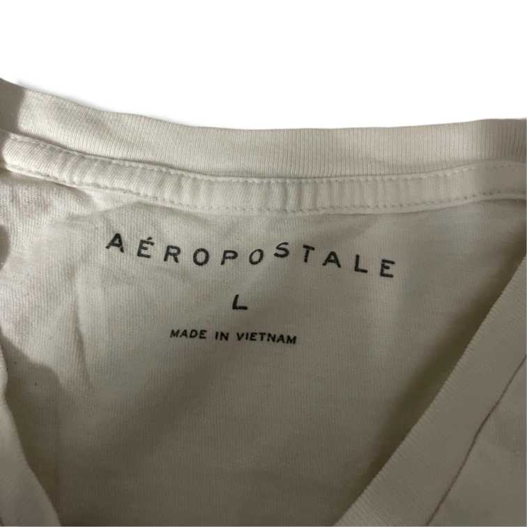 Vintage men Aeropostale Camouflage Box Graphic  cream short sleeveTee in L| L28 W21|SKU 5519