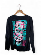 Jack & Jones Originals oversized long sleeve t-shirt with a dragon back print in black. 

