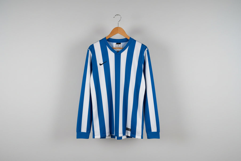 Nike Dri-FIT Striped Division Long-Sleeve Football Jersey - Blue/White Size M