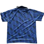 Vintage Primark blue geometric pattern michigan polo shirt size M