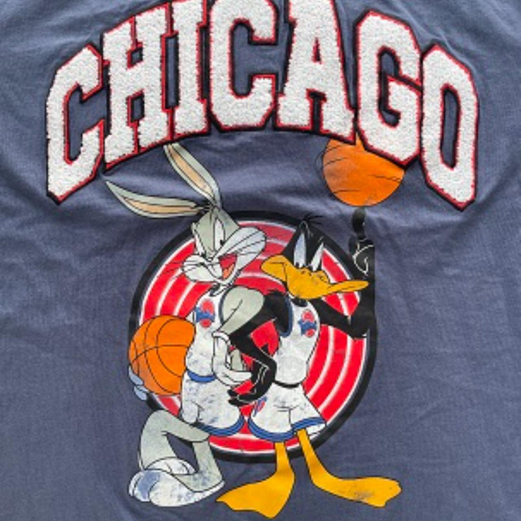 vintage NBA Chicago Bulls Graphics Blue Medium Tshirt