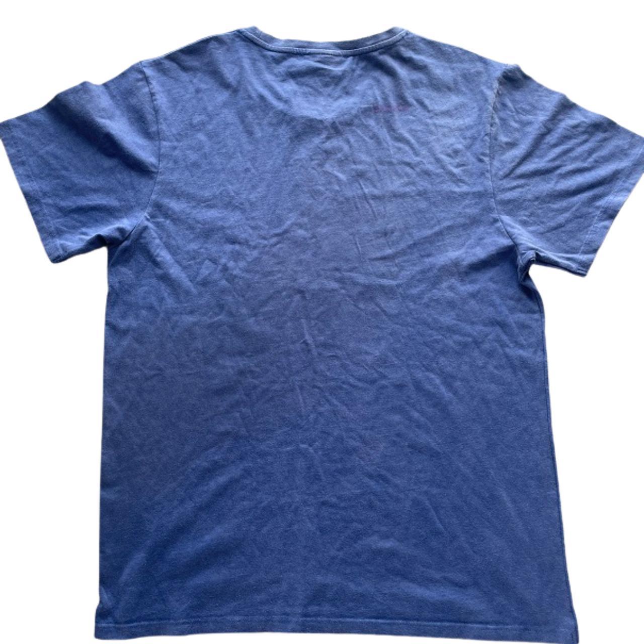 vintage blue Katsushika Hokusai graphics short sleeve tshirt size M