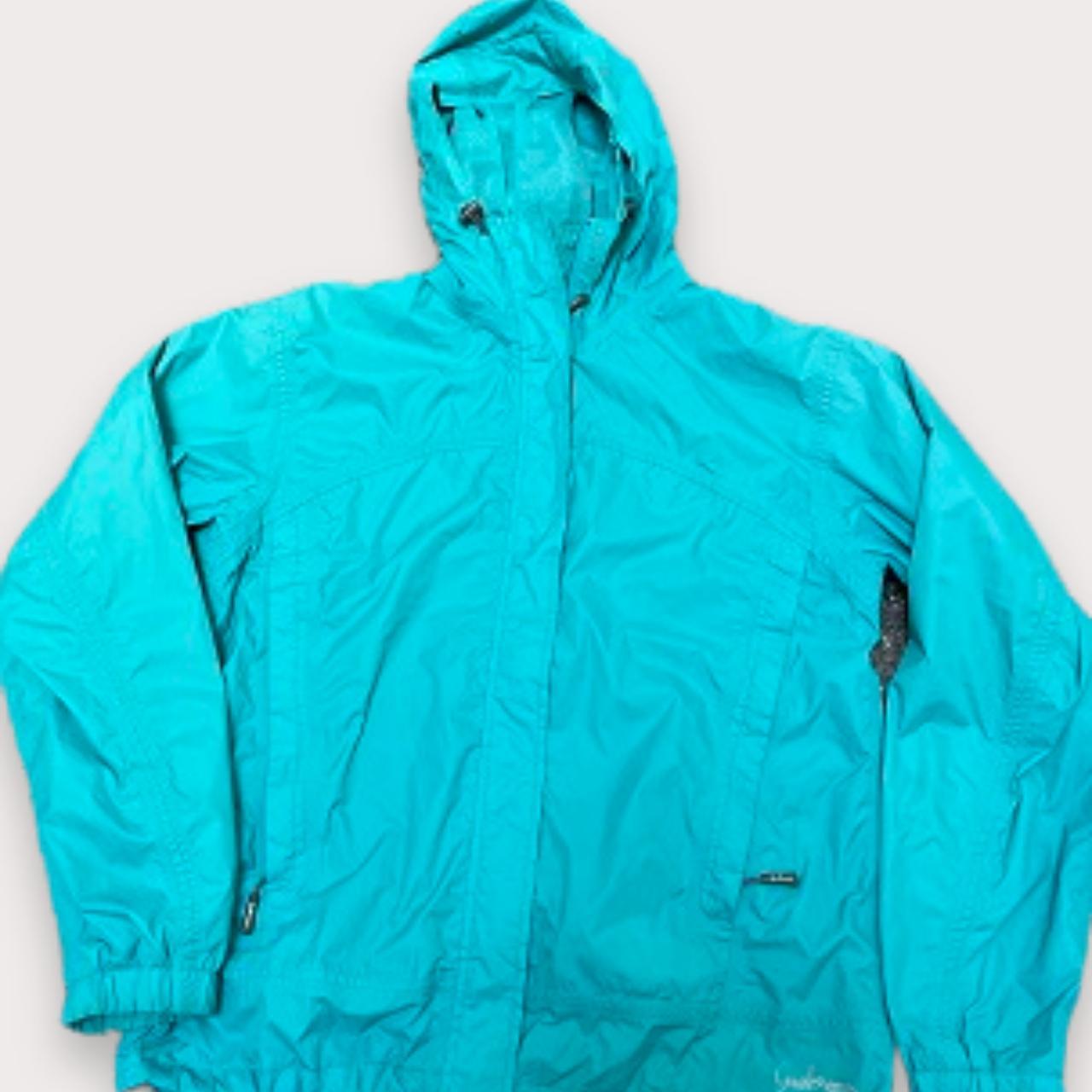 Vintage blue windbreaker large hoodie jacket