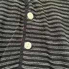Vintage Denim & Supply Ralph Lauren Black stripped 3 button up tshirt size M