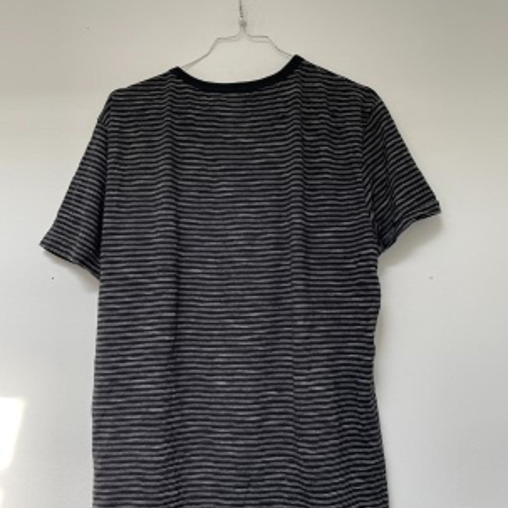 Vintage Denim & Supply Ralph Lauren Black stripped 3 button up tshirt size M