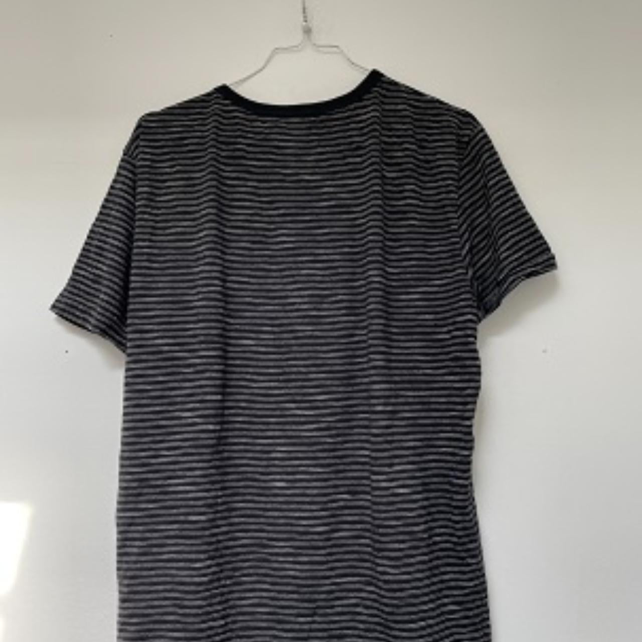 Vintage Denim & Supply Ralph Lauren Black stripped 3 button up tshirt size M