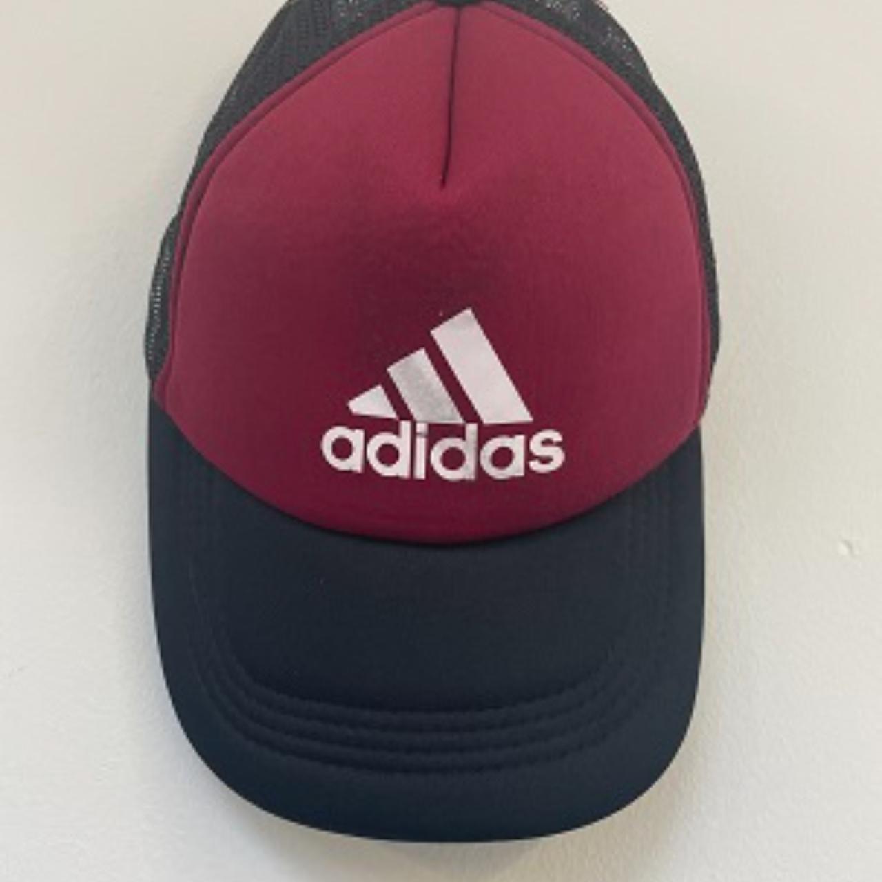 Vintage Adidas tucker cap in black and wine