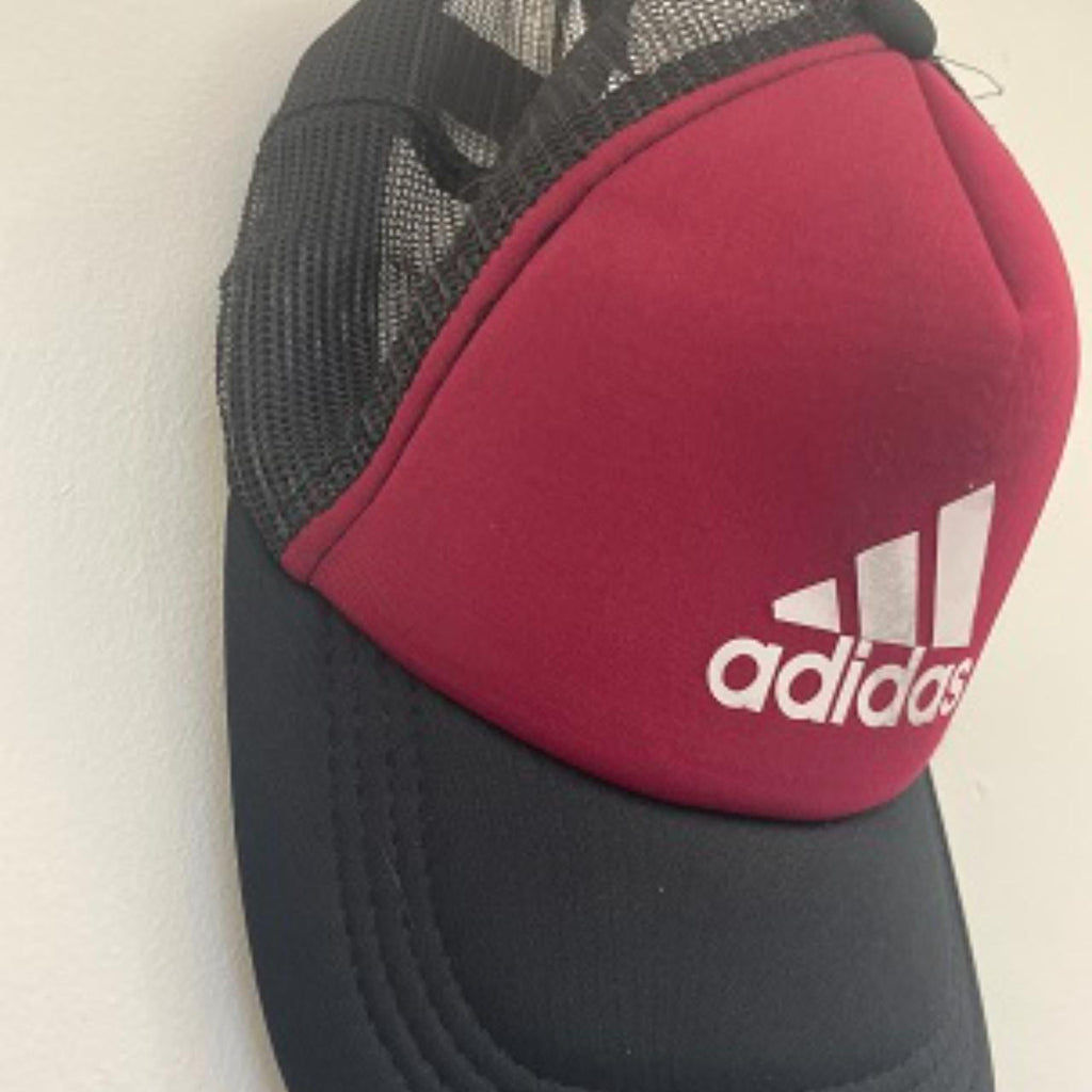Vintage Adidas tucker cap in black and wine