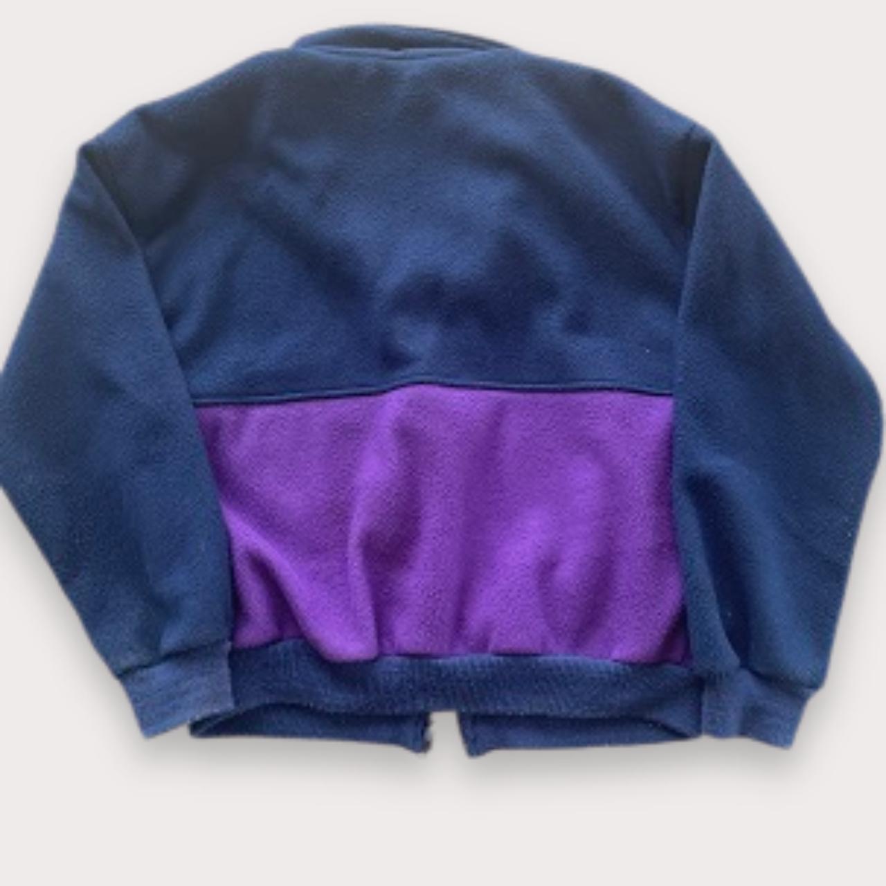 Vintage regatta lightweight bicolor fleece full zip up jacket in blue and purple
