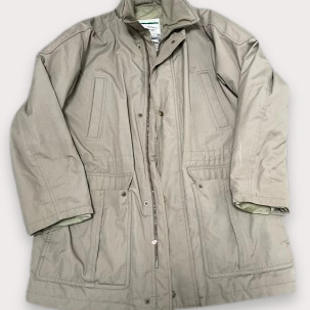 Vintage Naturally Dannimac cream padded full zip up large coat