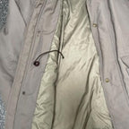 Vintage Naturally Dannimac cream padded full zip up large coat jacket