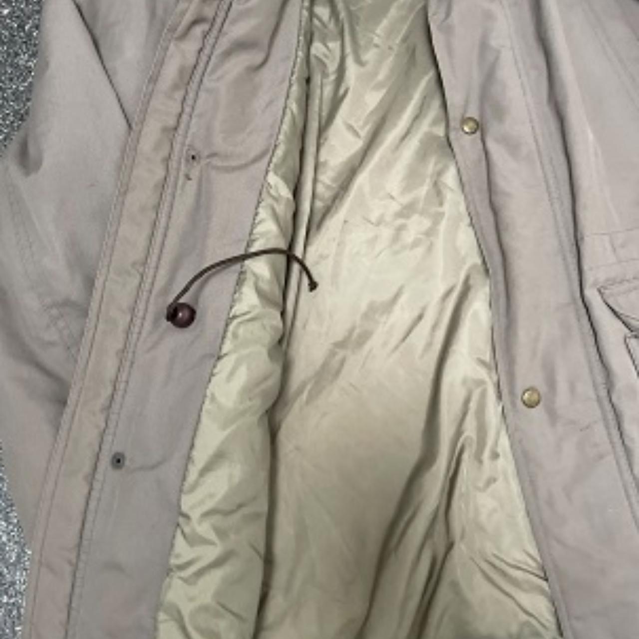 Vintage Naturally Dannimac cream padded full zip up large coat jacket