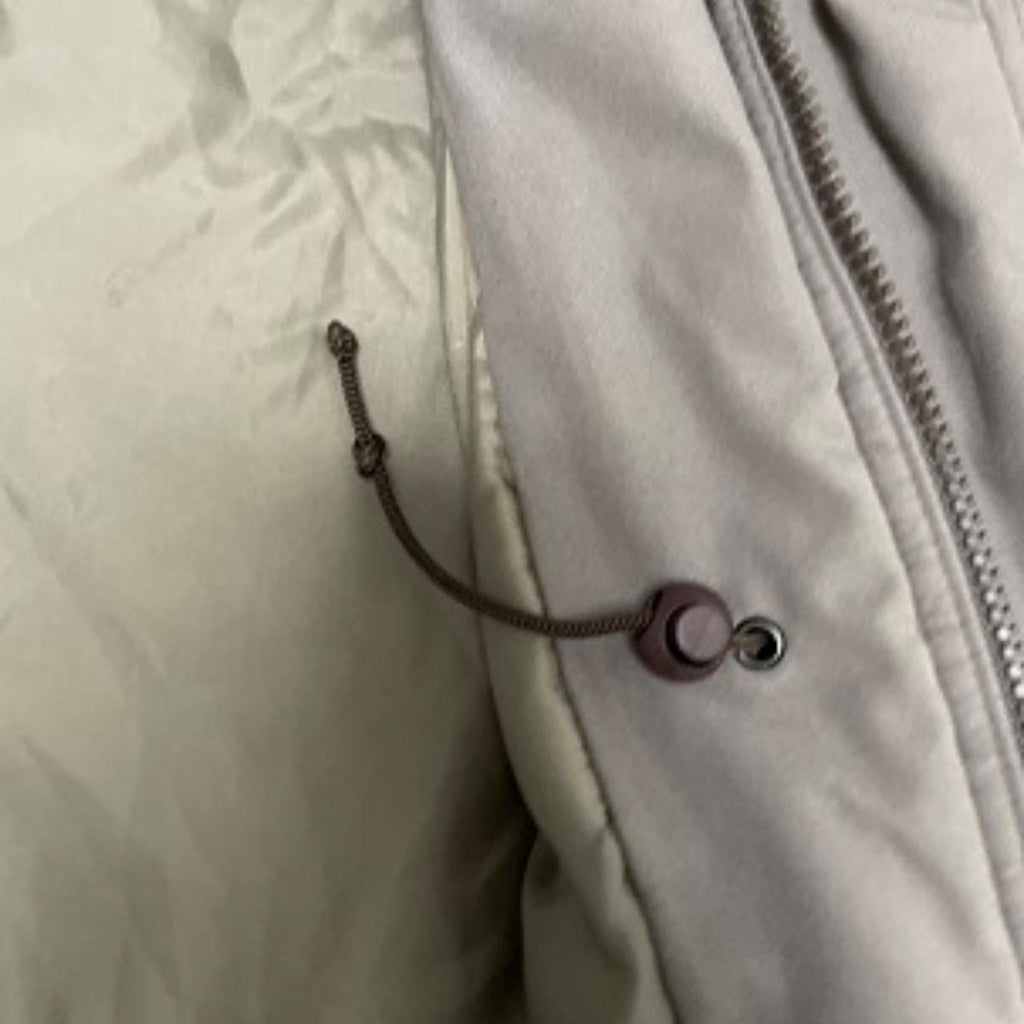 Vintage Naturally Dannimac cream padded full zip up large coat jacket