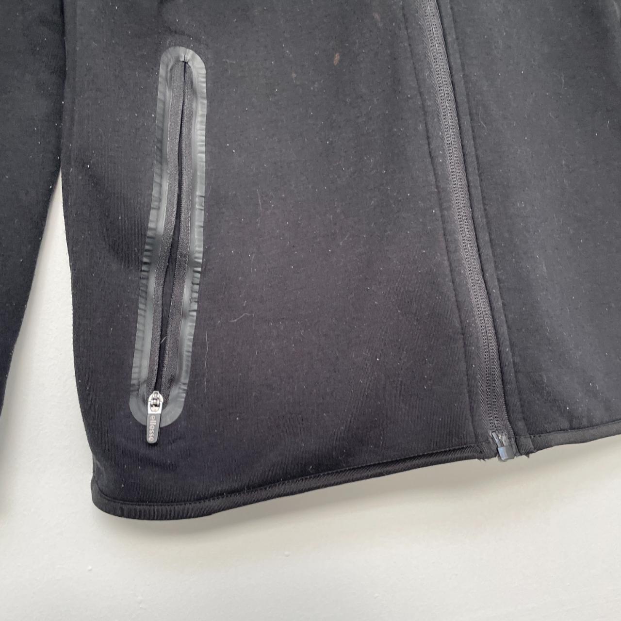 Vintage Ellesse full zip up fleece black hoodie jacket size XS