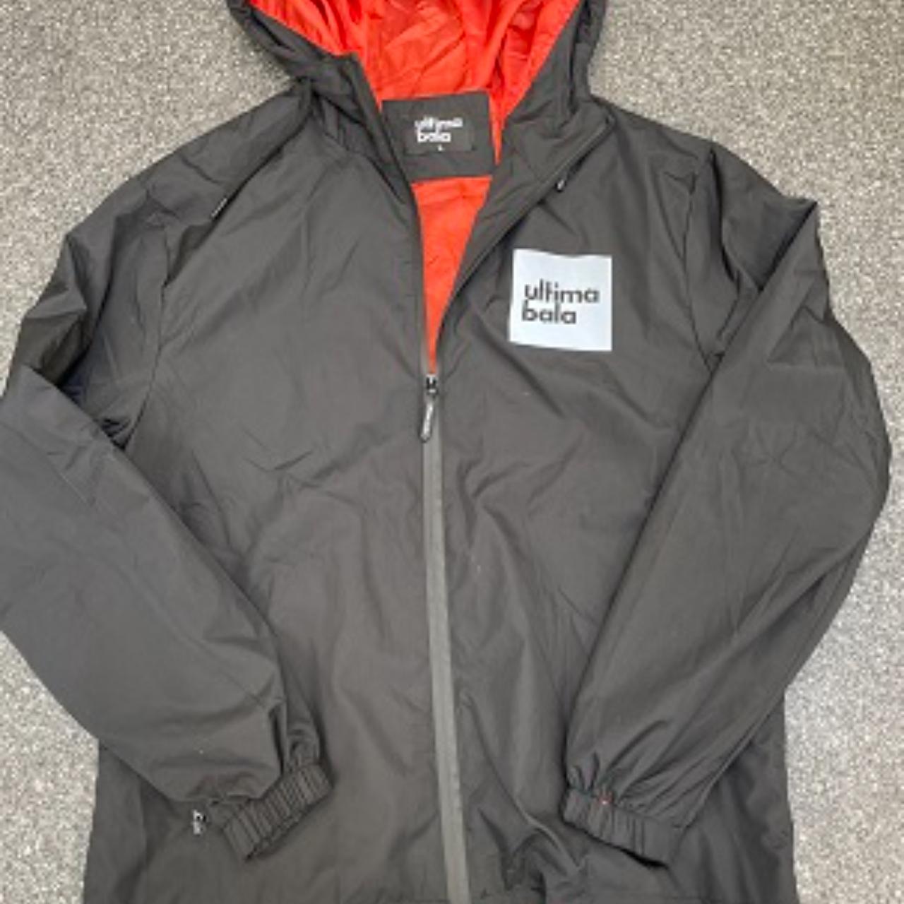 Vintage Ultimate Bala black hoodie jacket with orange inside size L