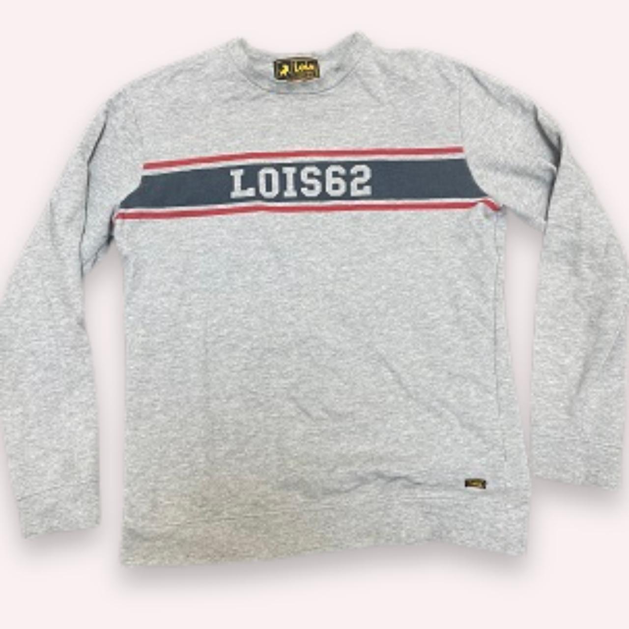 Vintage Lois Lois62 print grey mens sweatshirt size S