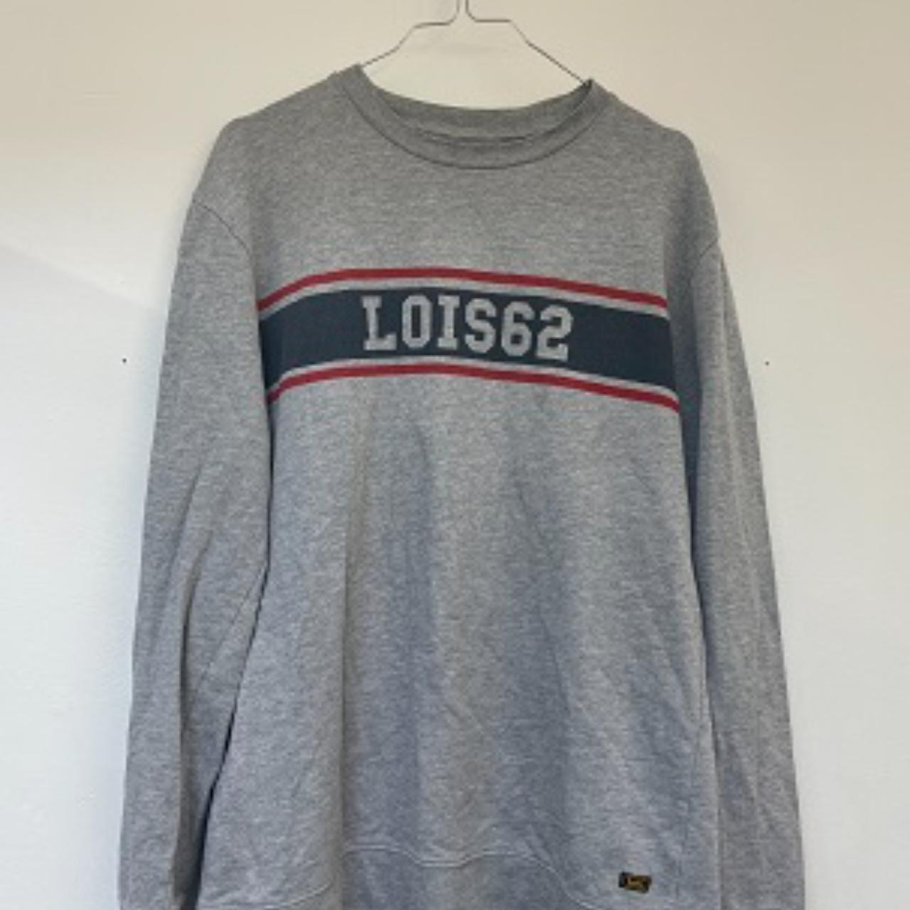 Vintage Lois Lois62 print grey mens sweatshirt size S