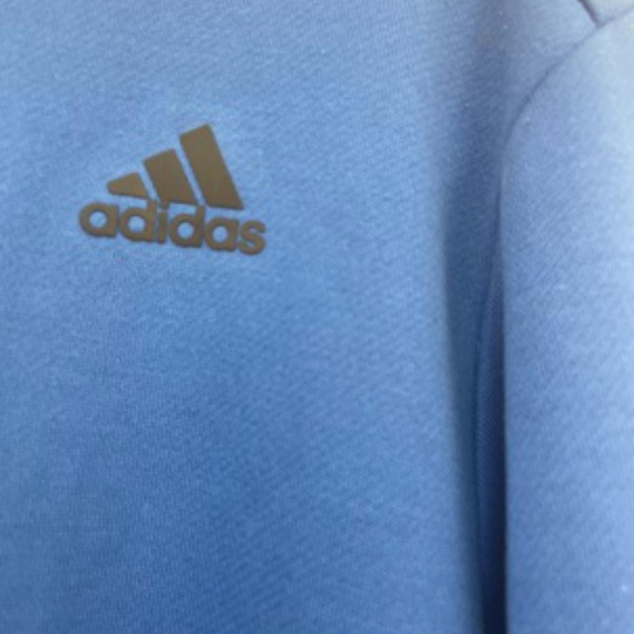 Vintage Adidas Mens Sport Essentials Premium Crew Fleece - Blue