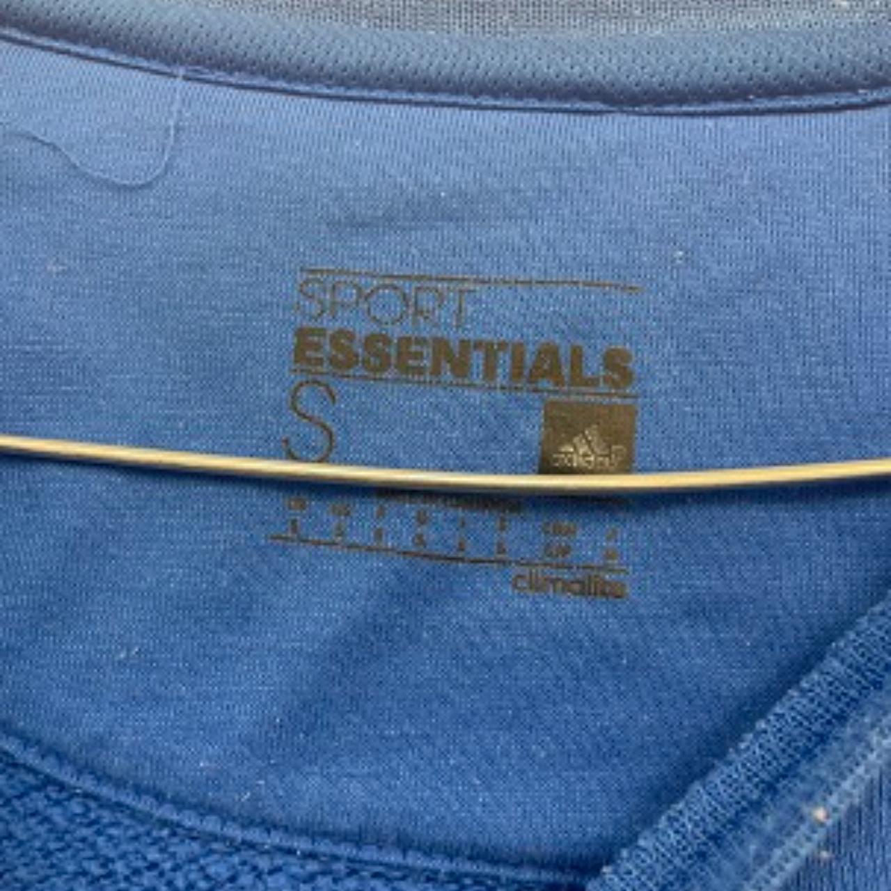 Vintage Adidas Mens Sport Essentials Premium Crew Fleece - Blue