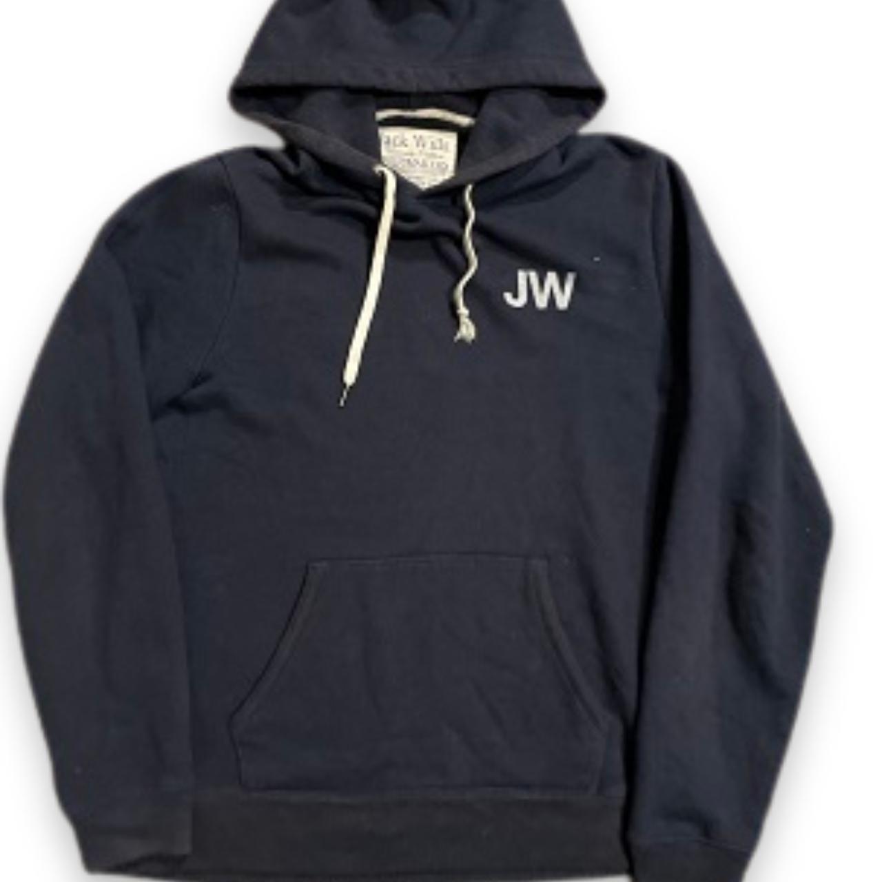 Vintage Jack Wills Thurlby back graphic overhead hoodie in navy