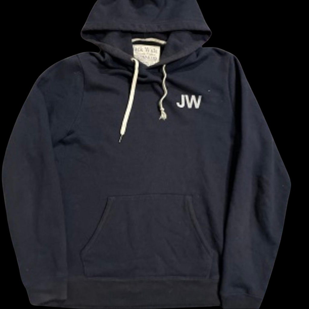 Vintage Jack Wills Thurlby back graphic overhead hoodie in navy