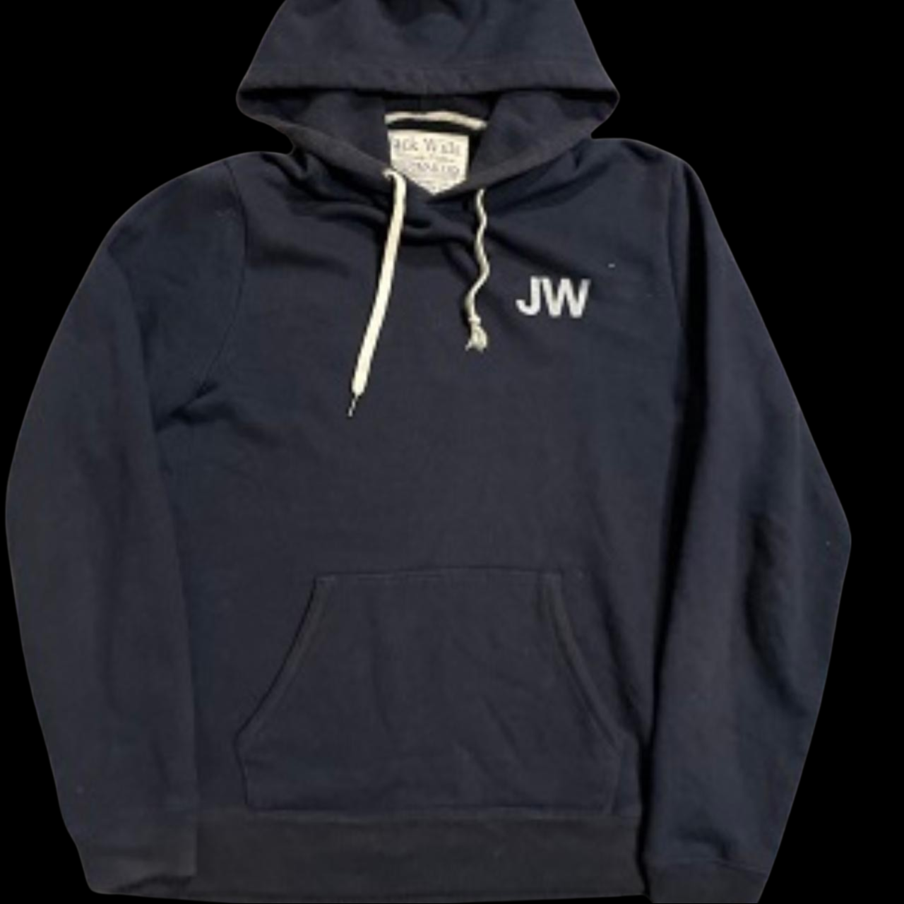 Vintage Jack Wills Thurlby back graphic overhead hoodie in navy