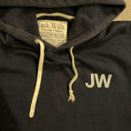 Vintage Jack Wills Thurlby back graphic overhead hoodie in navy