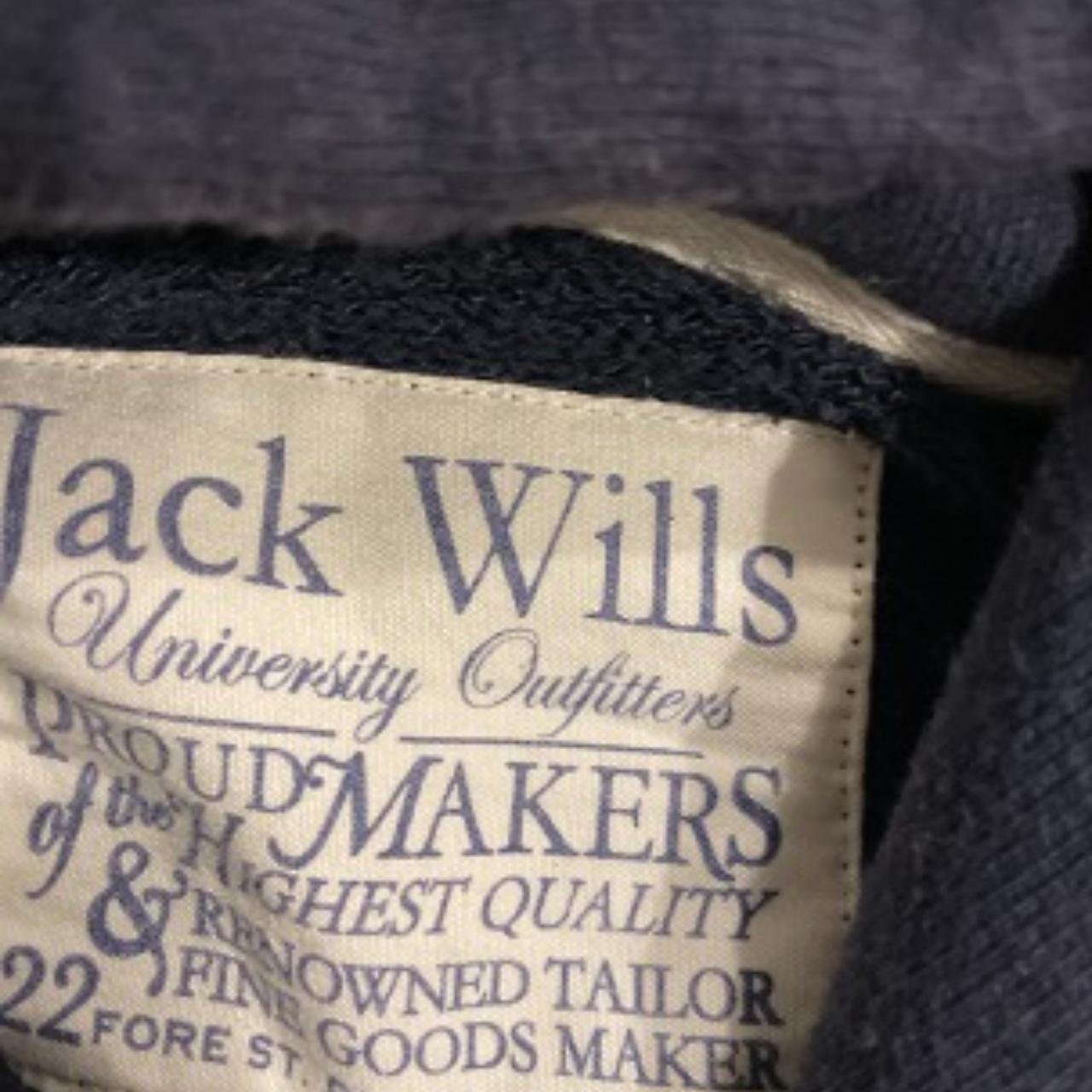 Vintage Jack Wills Thurlby back graphic overhead hoodie in navy