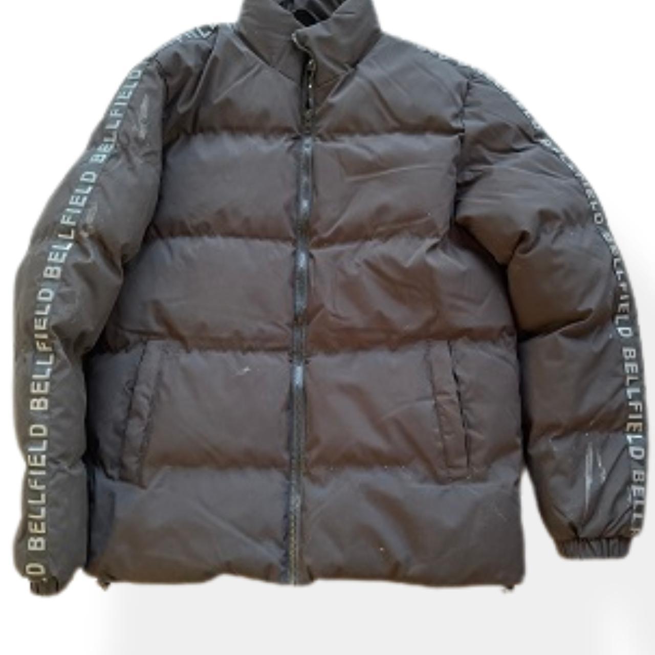 Vintage Belfied Puffer padded full zip up brown jacket