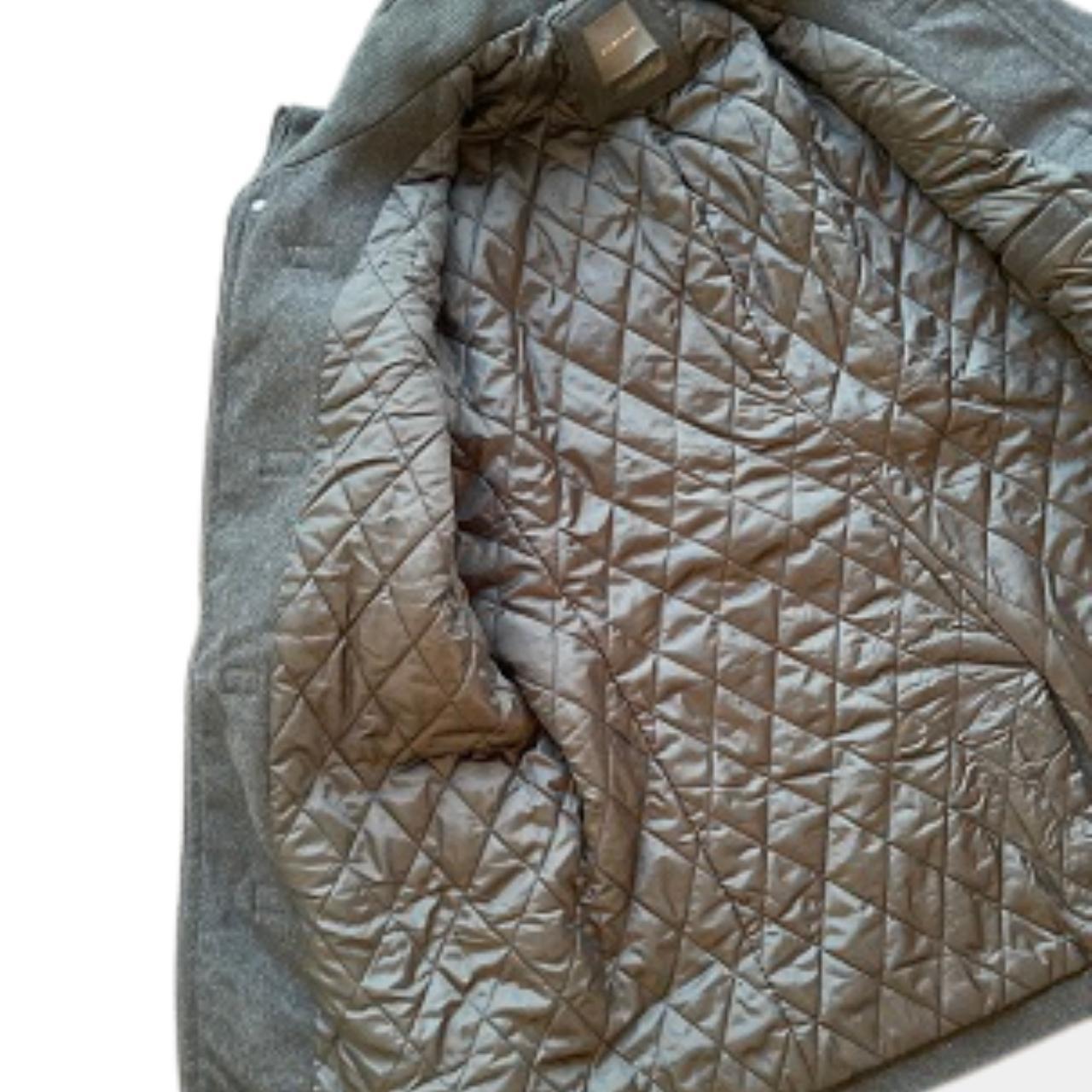 Vintage Zara man duffle grey Military suede coat