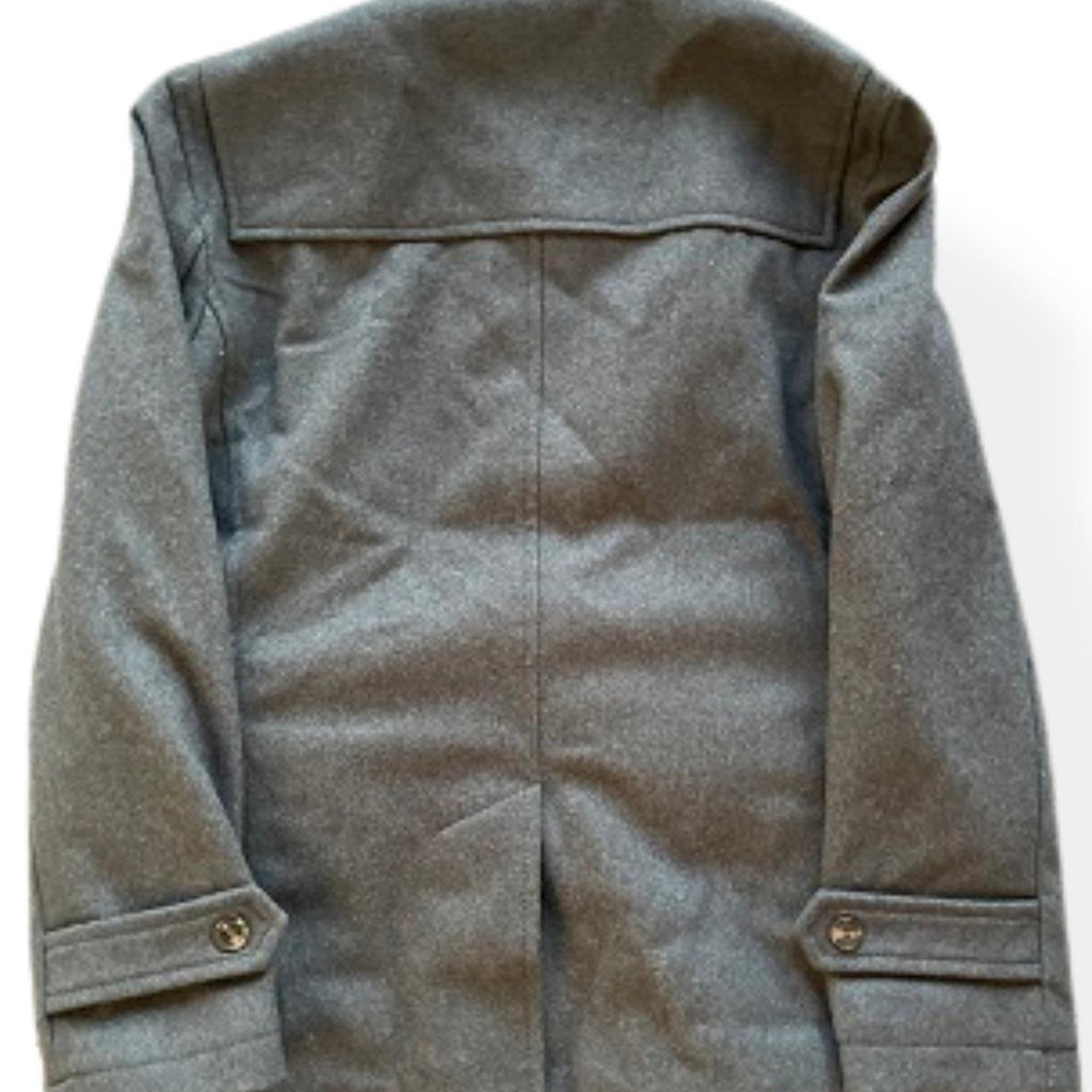 Vintage Zara man duffle grey Military suede coat